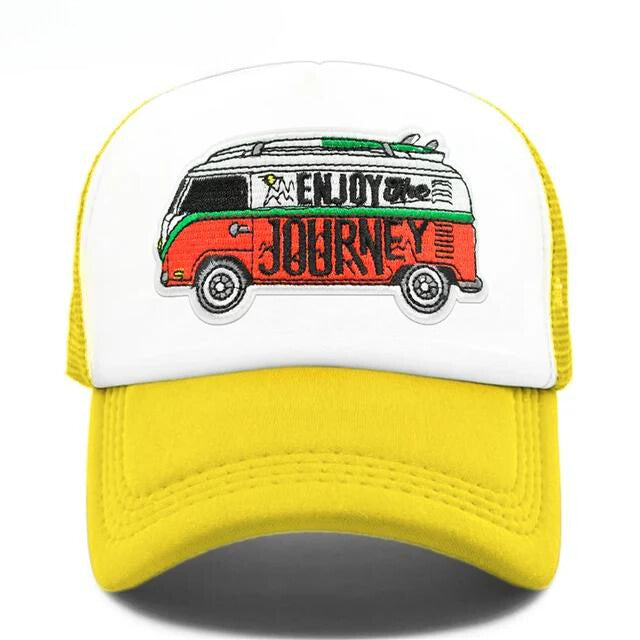 Classic Road Trip Trucker Hat - Fushia