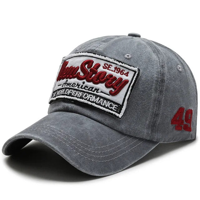American Pride Vintage Baseball Cap – Gray