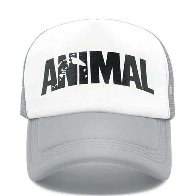 Animal' Mesh Trucker Hat - Gray White