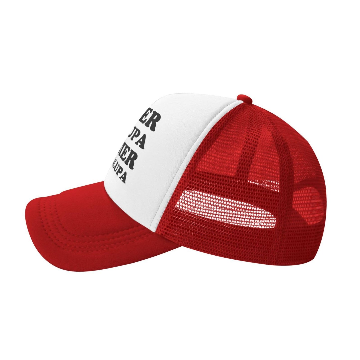 "Bigger The Fupa, Tastier The Chalupa" Funny Saying Trucker Hat side view