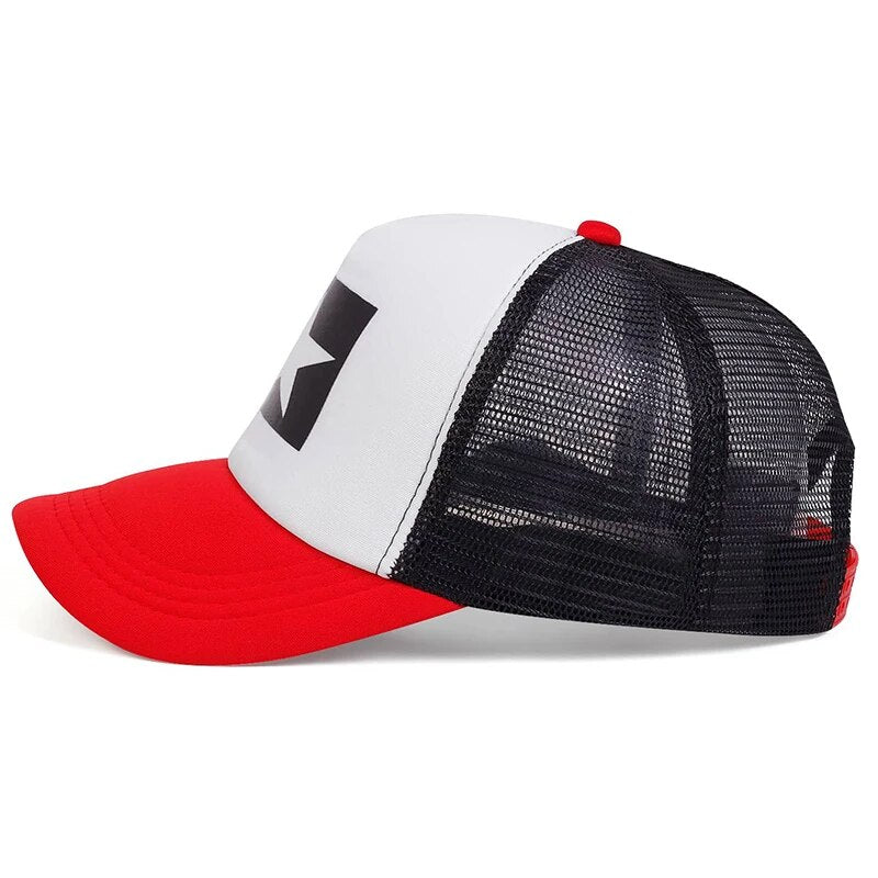 Bold Star Patch Trucker Hat - Side