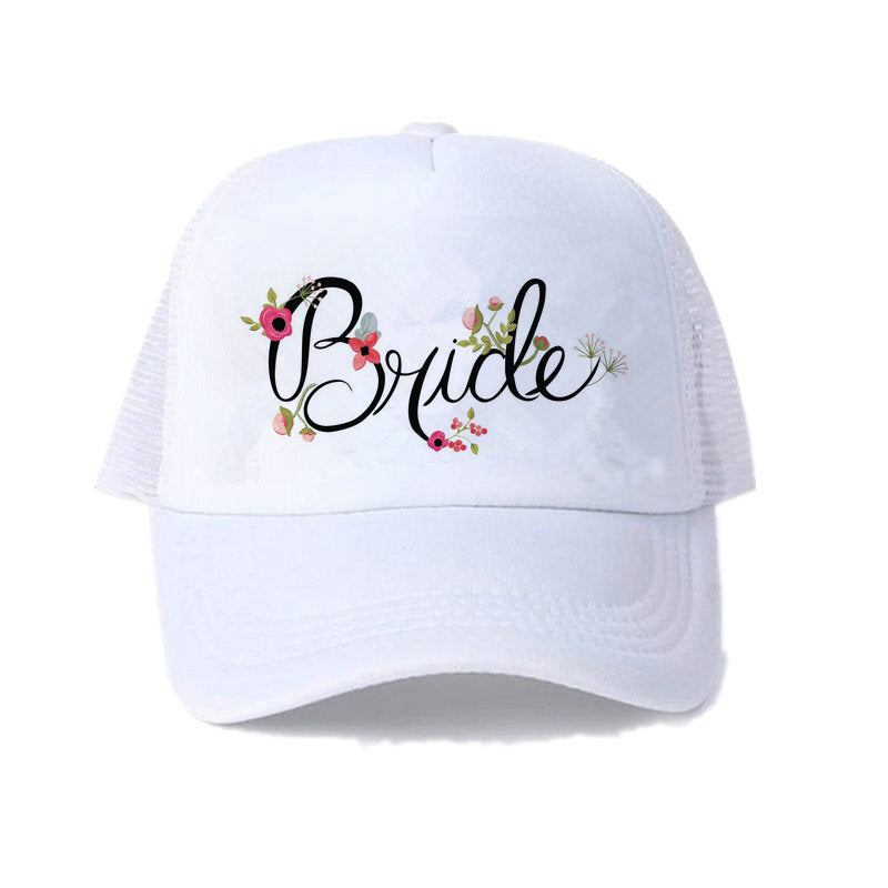 Bride Wedding Trucker Hat - White