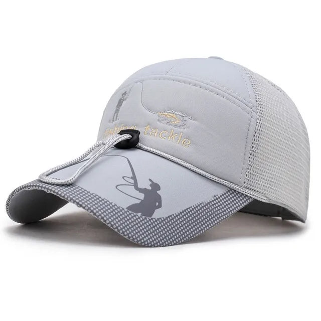Bright Fishing Tackle Baseball Cap - Gray