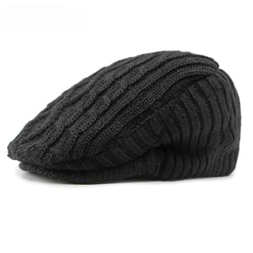 Cable Knit Flat Cap - Fushia