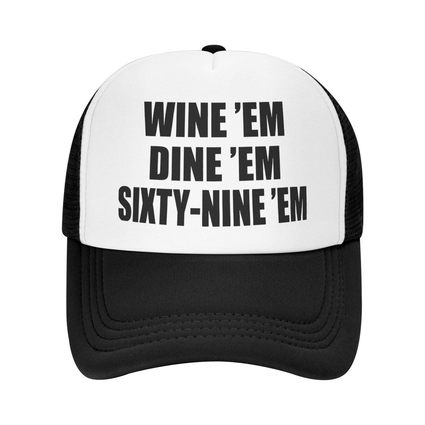 Catch Eyes, Cause Smiles Funny Trucker Hat - Black