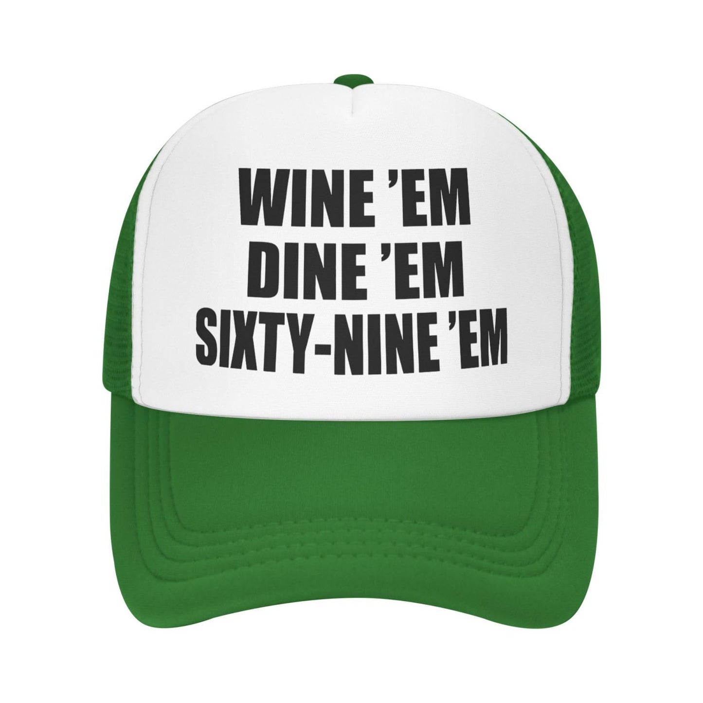 Catch Eyes, Cause Smiles Funny Trucker Hat - Green