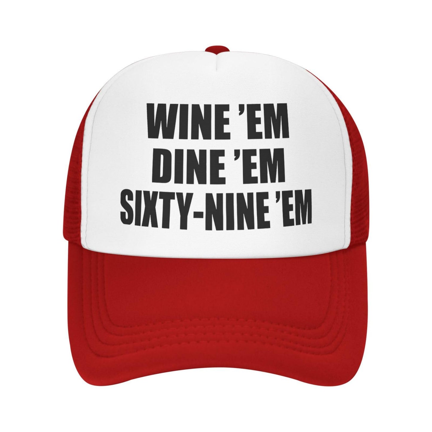 Catch Eyes, Cause Smiles Funny Trucker Hat - Red