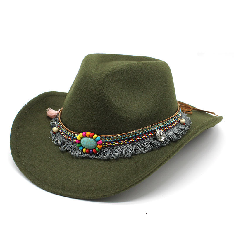 Chic Women's Cowboy Hat - Army Green