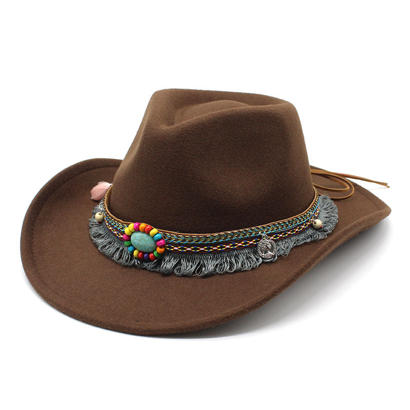 Chic Women's Cowboy Hat - Brown