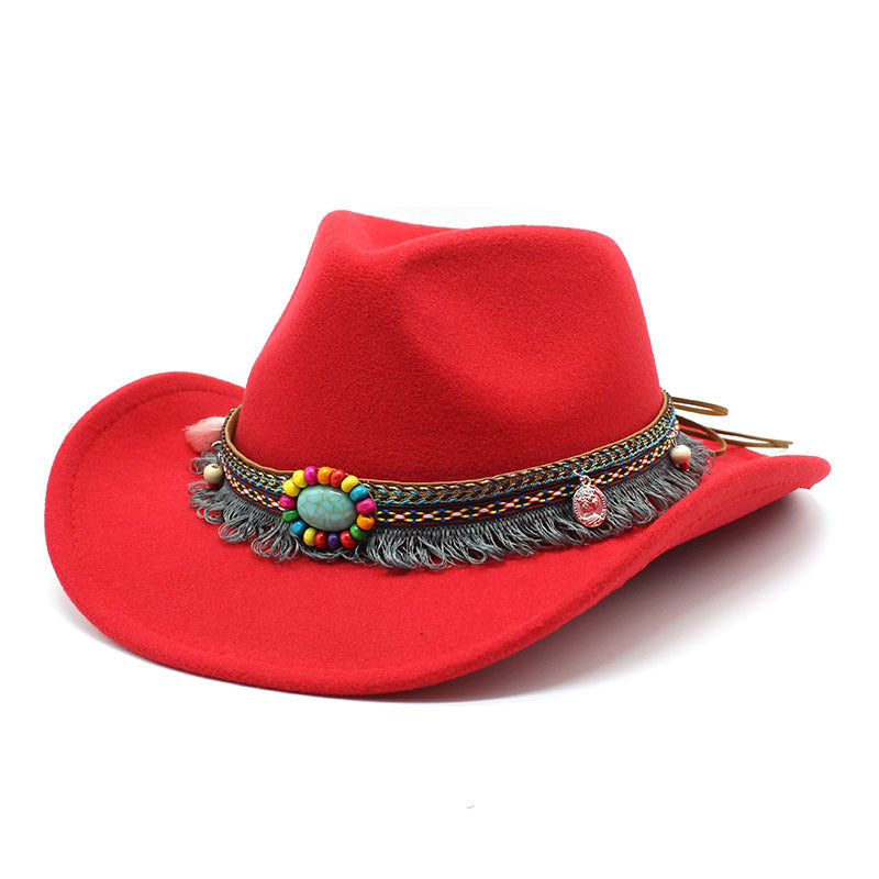Chic Women's Cowboy Hat - Red