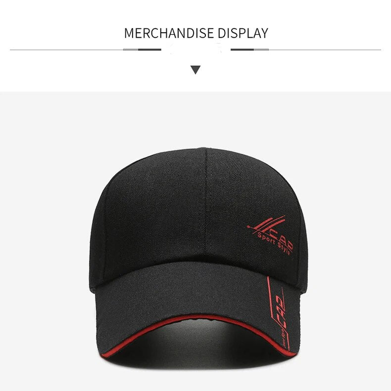 Classic Long Brim Baseball Cap – Front