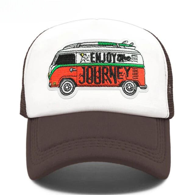 Classic Road Trip Trucker Hat - Brown