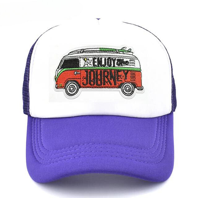 Classic Road Trip Trucker Hat - Purple
