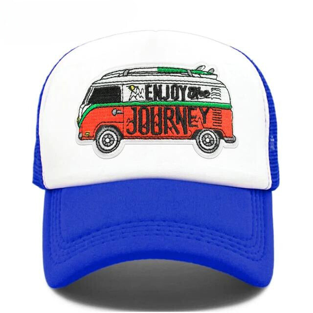 Classic Road Trip Trucker Hat - blue