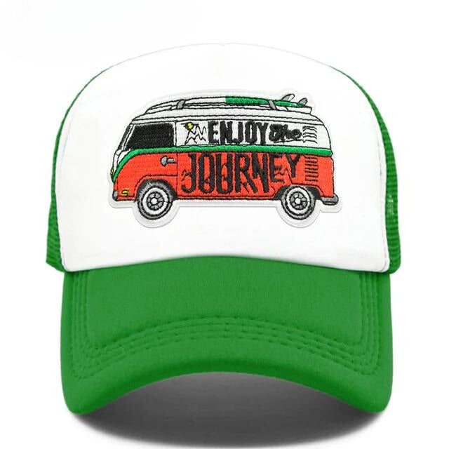 Classic Road Trip Trucker Hat - green