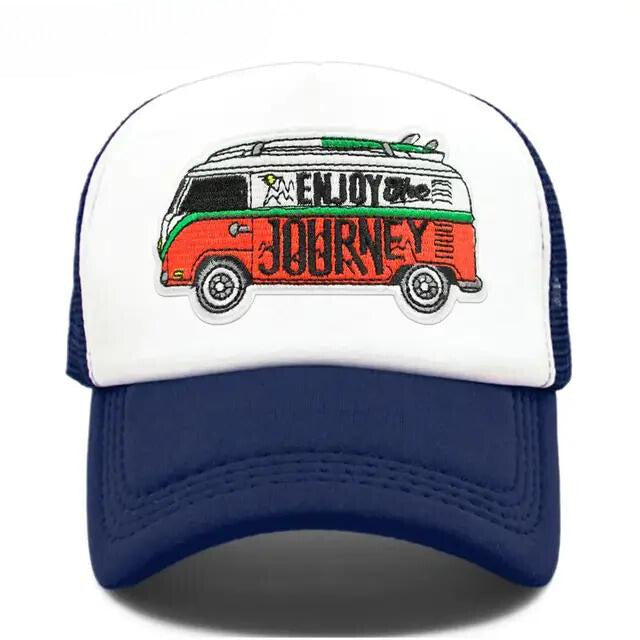 Classic Road Trip Trucker Hat - navy