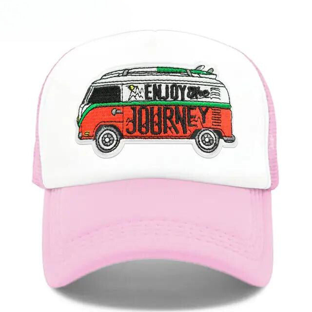 Classic Road Trip Trucker Hat - rose