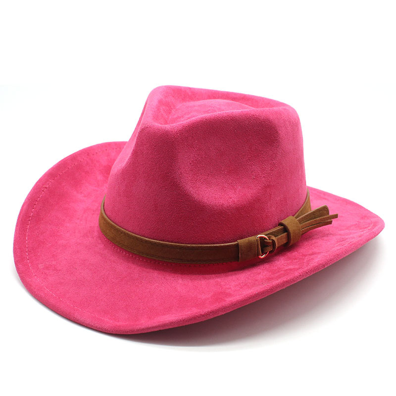 Classic Suede Cowboy Hat - Pink