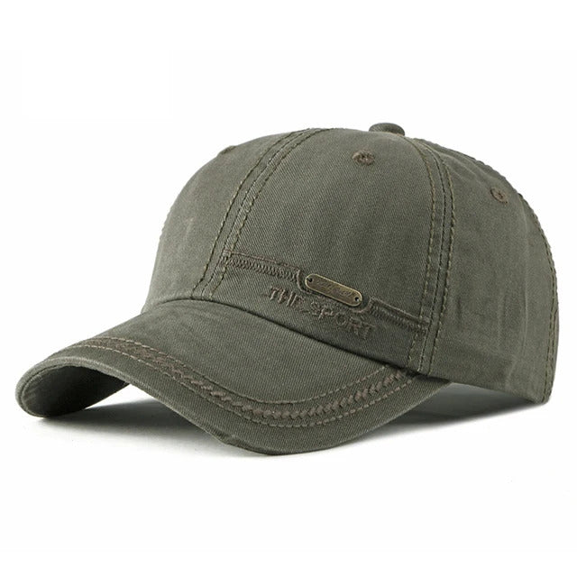 Classic Unisex Cotton Baseball Cap – Army Green