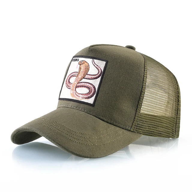 Cobra Patch Trucker Hat - Army Green