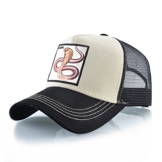 Cobra Patch Trucker Hat - Beige