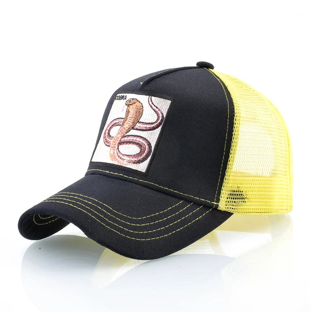 Cobra Patch Trucker Hat - Black & Yellow