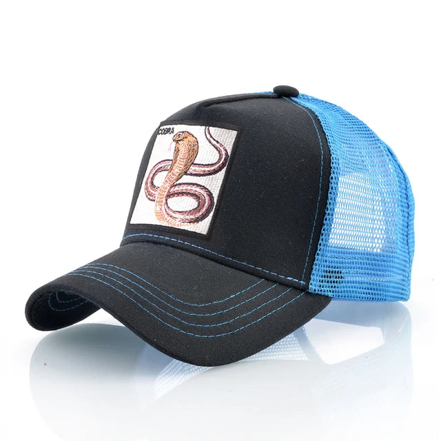 Cobra Patch Trucker Hat - Blue & Black