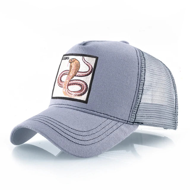 Cobra Patch Trucker Hat - Light Gray