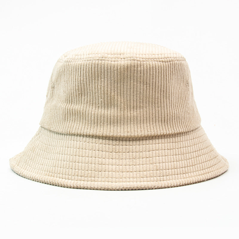 Cozy Corduroy Bucket Hat - Beige