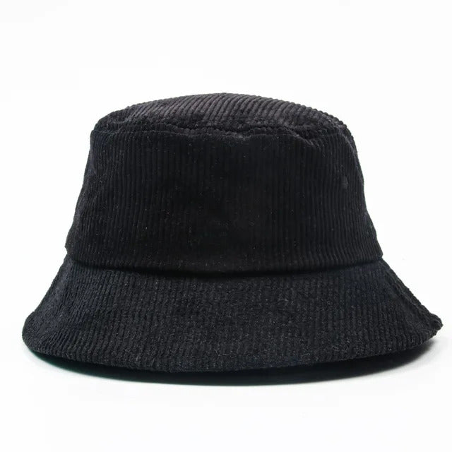 Cozy Corduroy Bucket Hat - Black