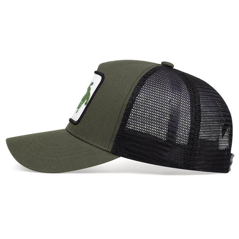 Crocodile Patch Trucker Hat Side - Green