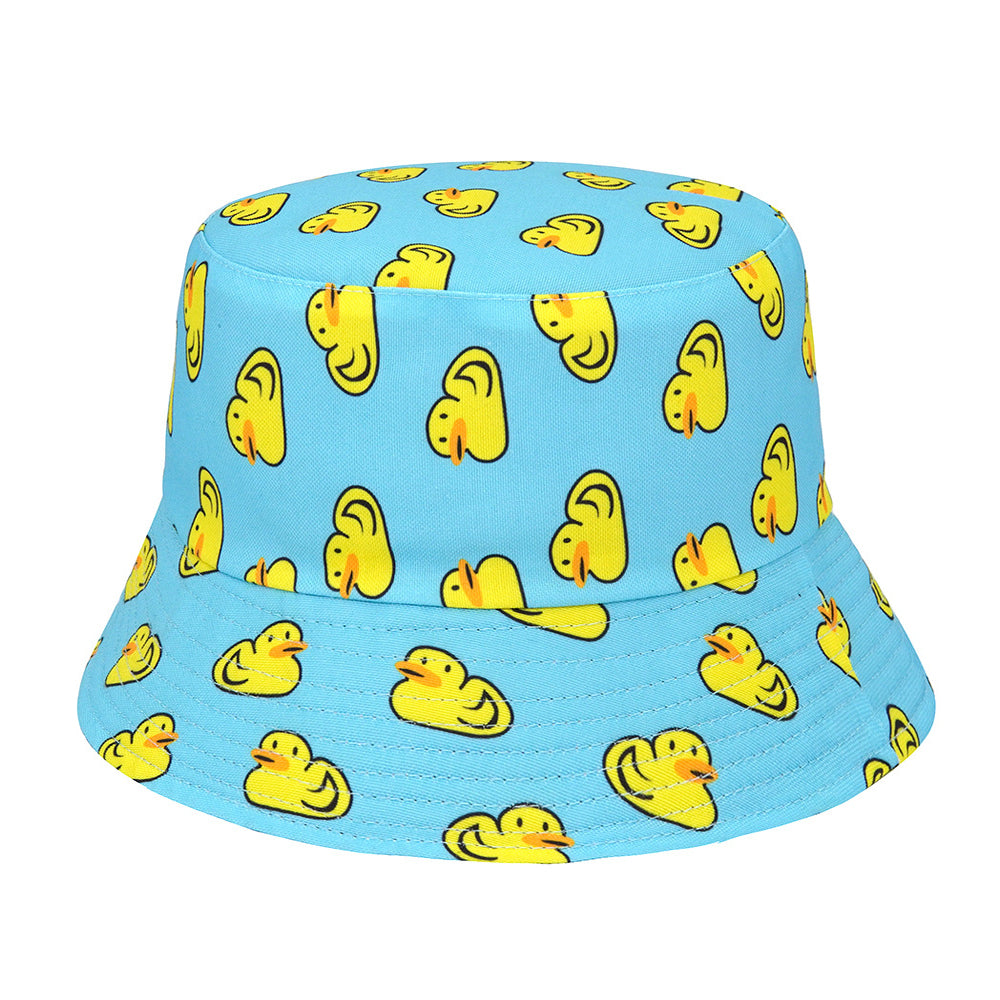 Duck Pattern Bucket Hat – Sky Blue