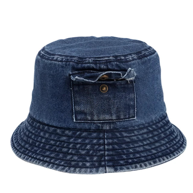 Elegant Denim Bucket Hat for Women - Light Denim