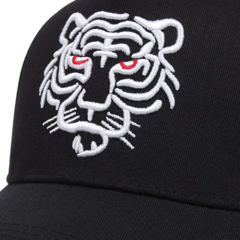 Embroidered Tiger Trucker Hat Zoomed view