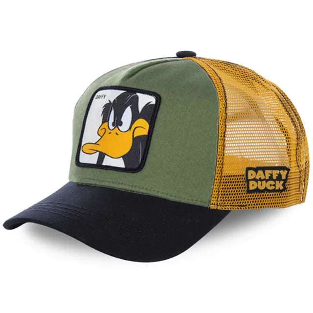 Daffy Duck Patch Trucker Hat - Fushia
