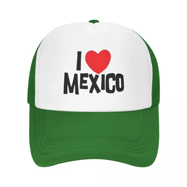 I Love Mexico Trucker Hat - Green