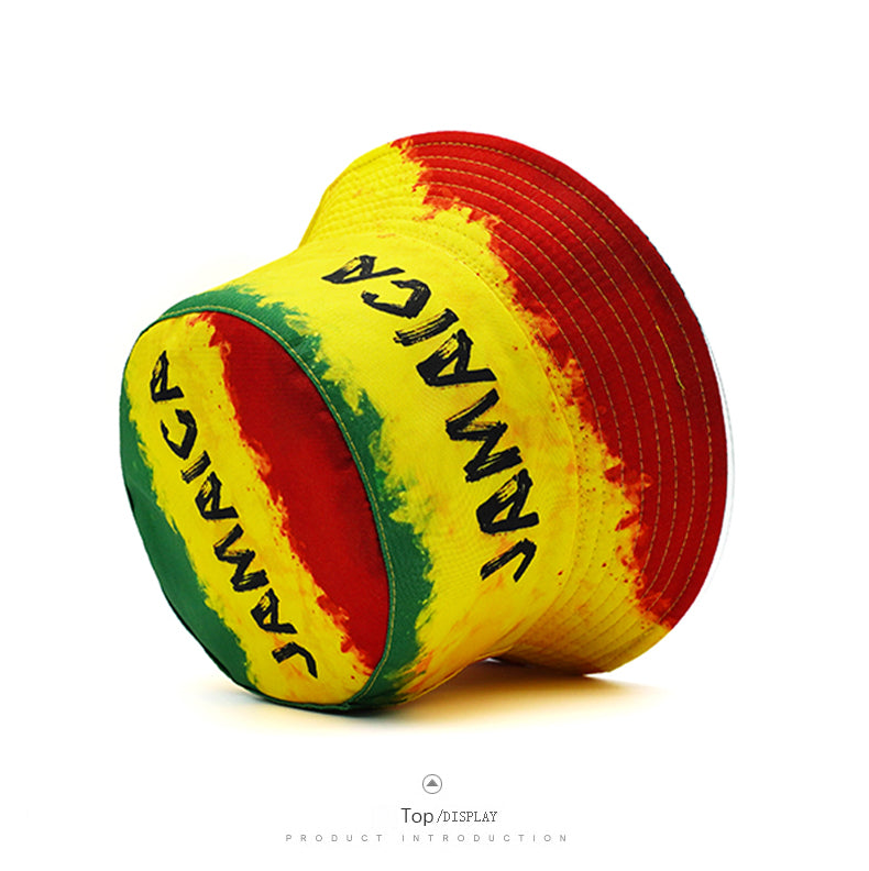 Jamaica-Inspired Bucket Hat - Top Display
