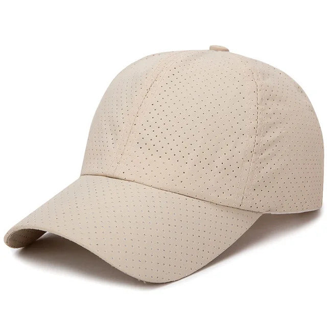 Lightweight Perforated Sports Cap – Khaki