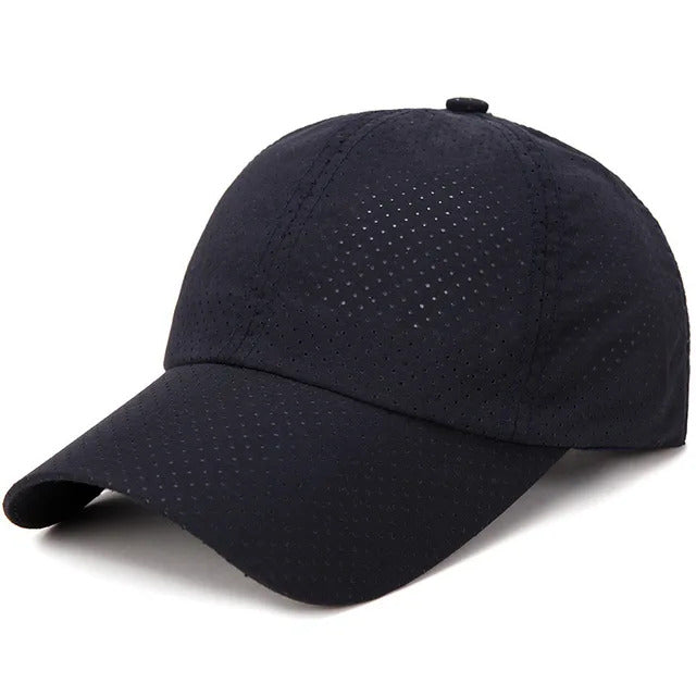 Lightweight Perforated Sports Cap – Navy Blue