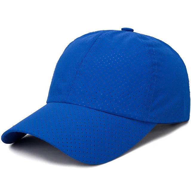 Lightweight Perforated Sports Cap – Sapphire