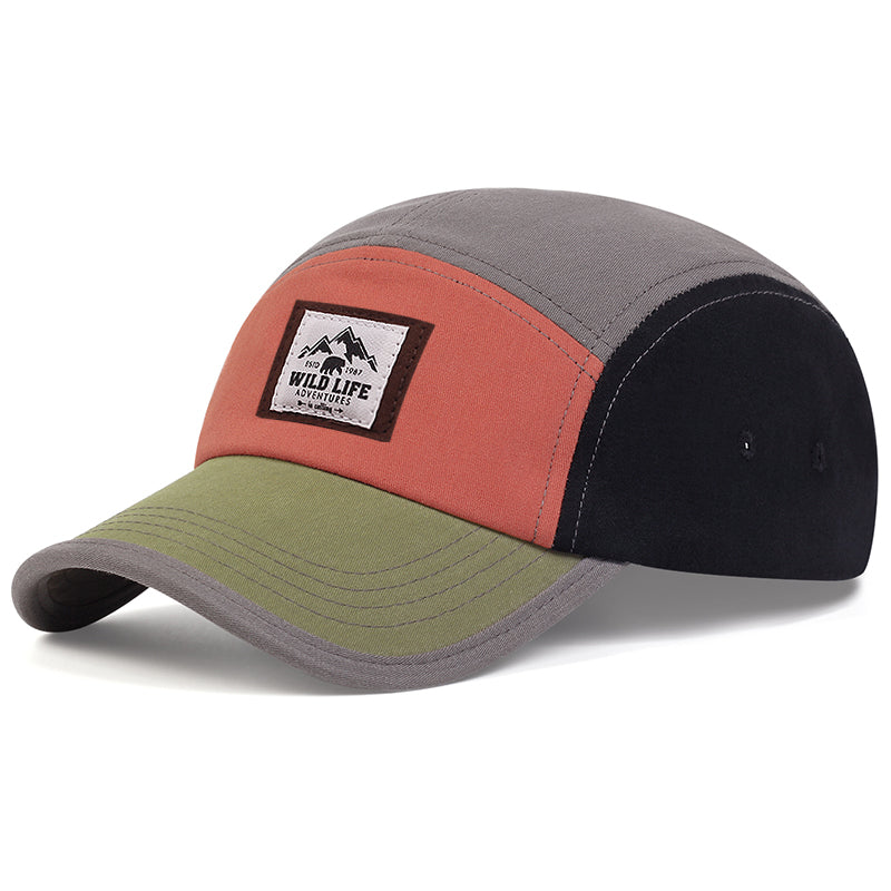Mountain Patch 5 Panel Baseball Cap - Gray