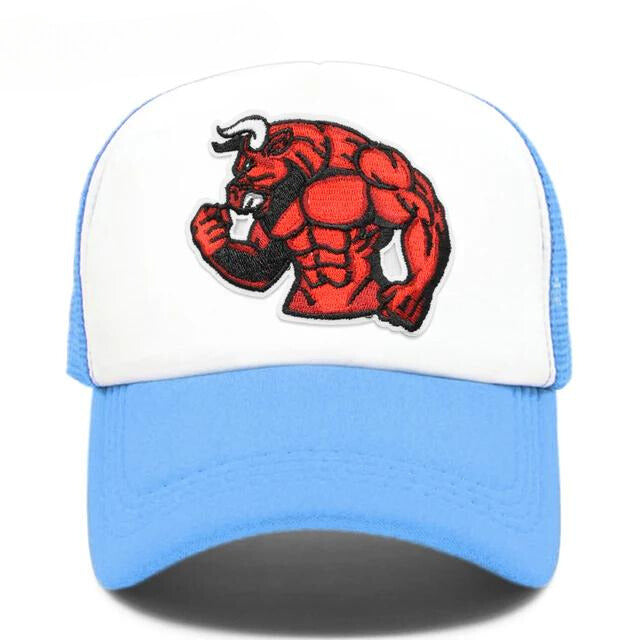 Muscle Bull Trucker Hat - Sky Blue