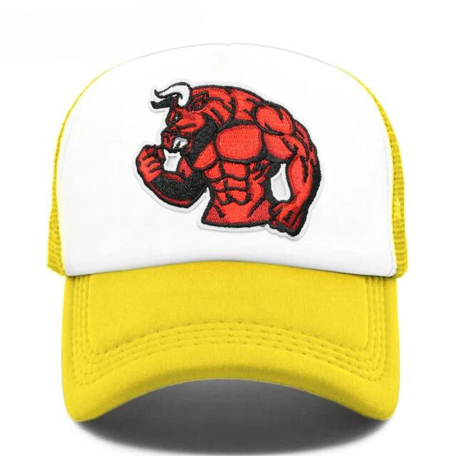 Muscle Bull Trucker Hat - Yellow