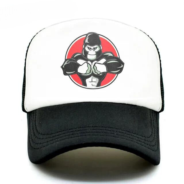 Muscle Gorilla Trucker Hat - Black
