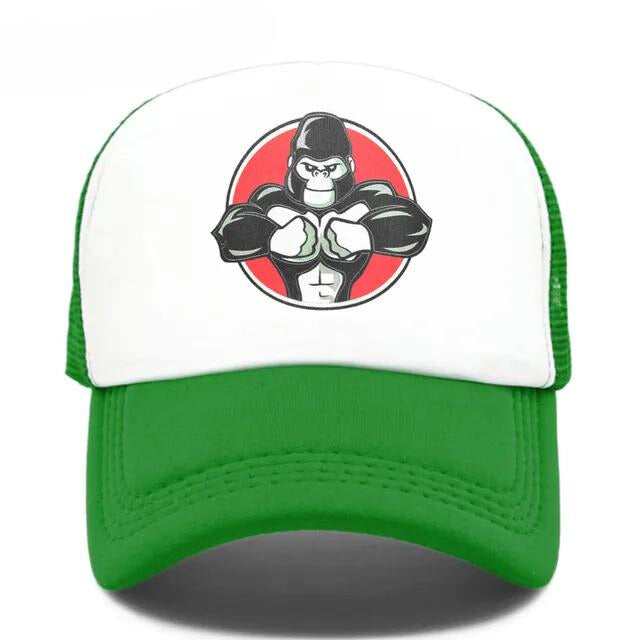 Muscle Gorilla Trucker Hat - Green
