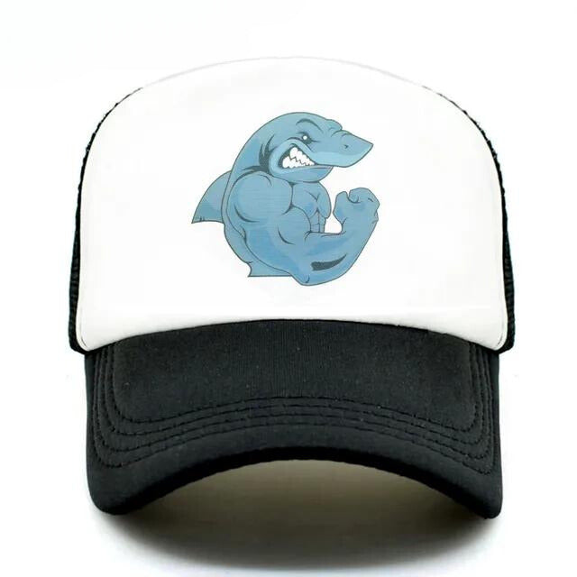 Muscle Shark Trucker Hat - Black