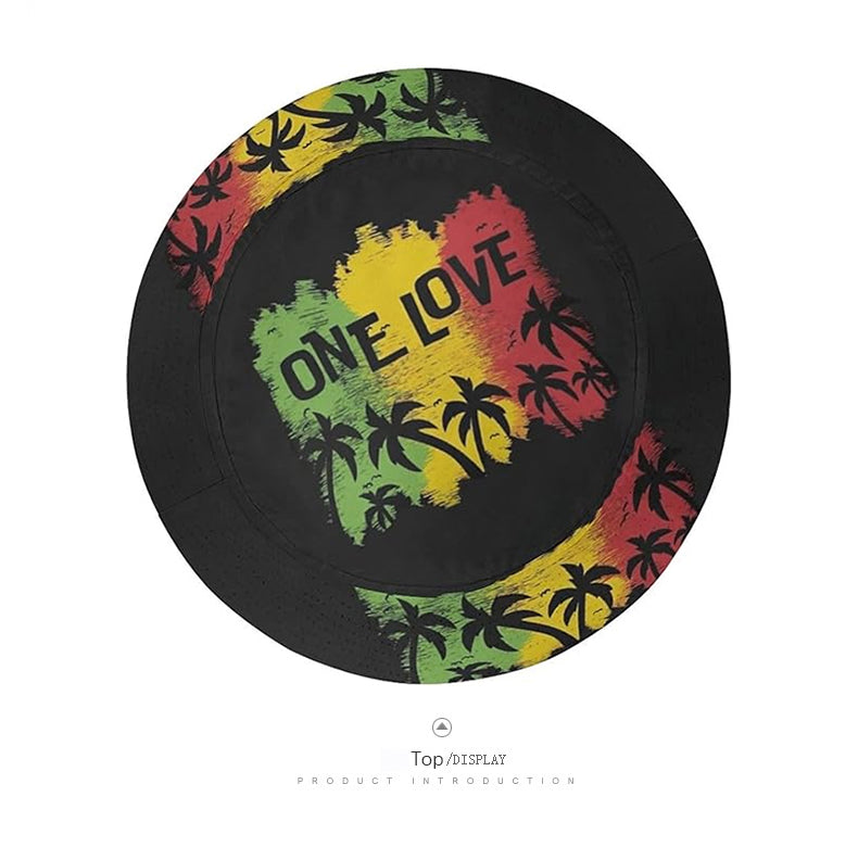 One Love Rasta Bucket Hat - Top Display
