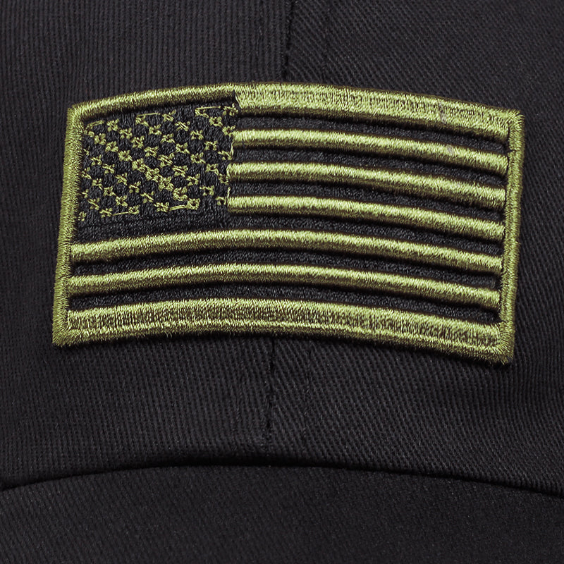 Patriotic American Flag Embroidered Trucker - Zoom