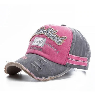 Retro Denim 1969 Baseball Cap - Pink