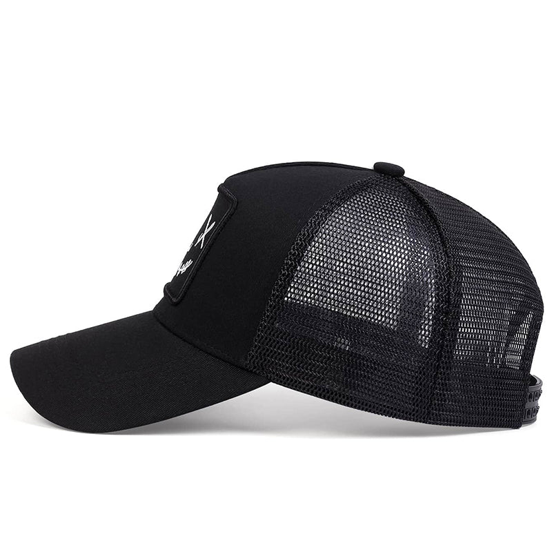 Ghost Face Patch Trucker Hat - Fushia